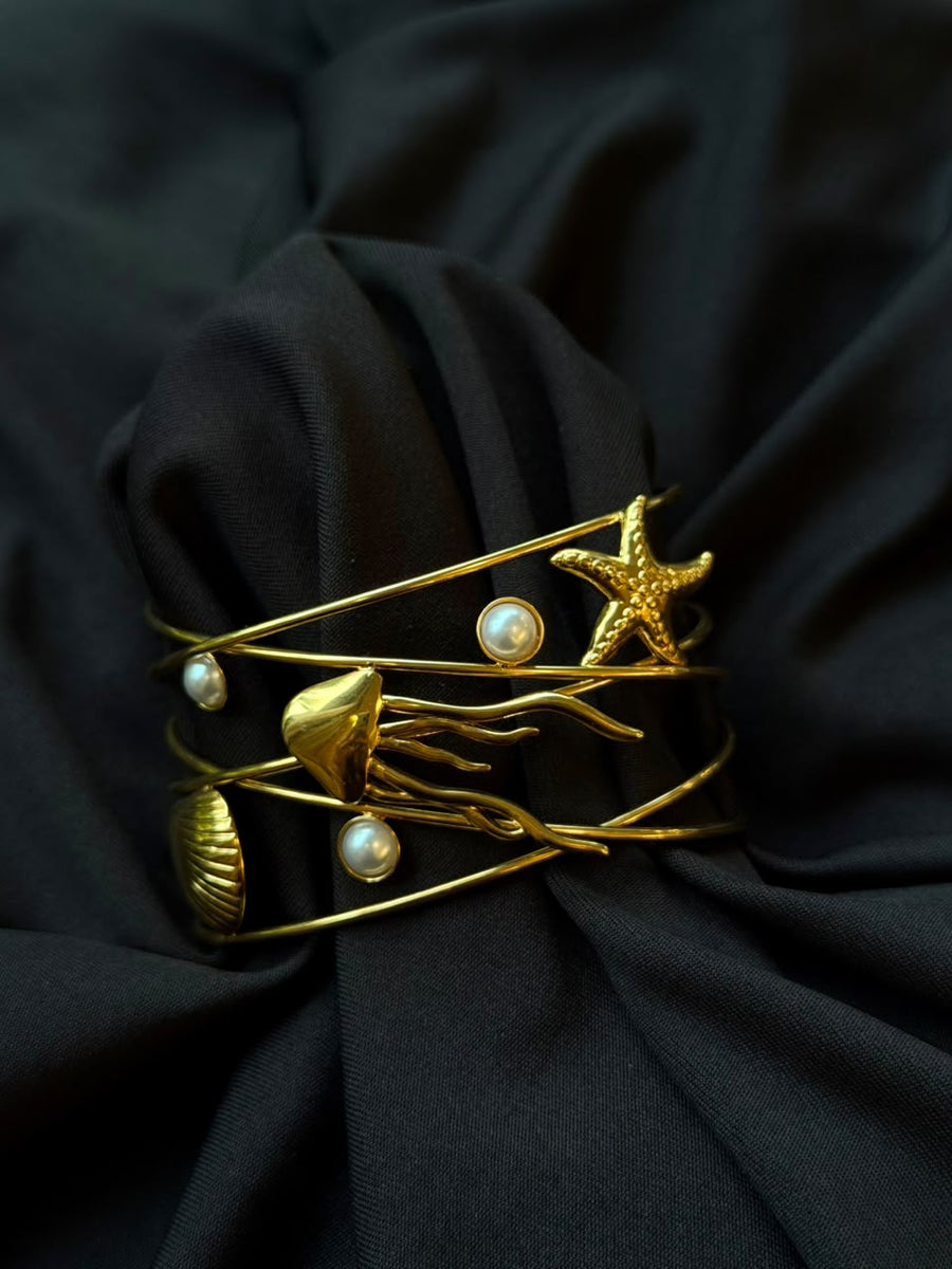 Gold Shell Cuff